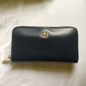 Authentic Navy blue Tory Burch wallet